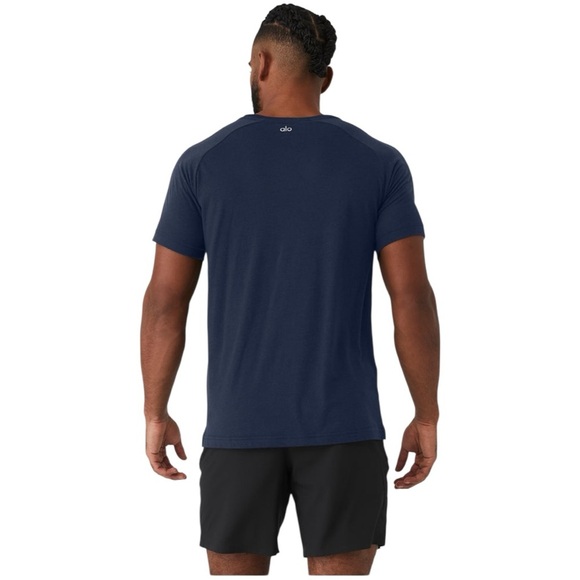 Alo CoolFit Navy Performance Tee XXXL New With Tags - Picture 1 of 8